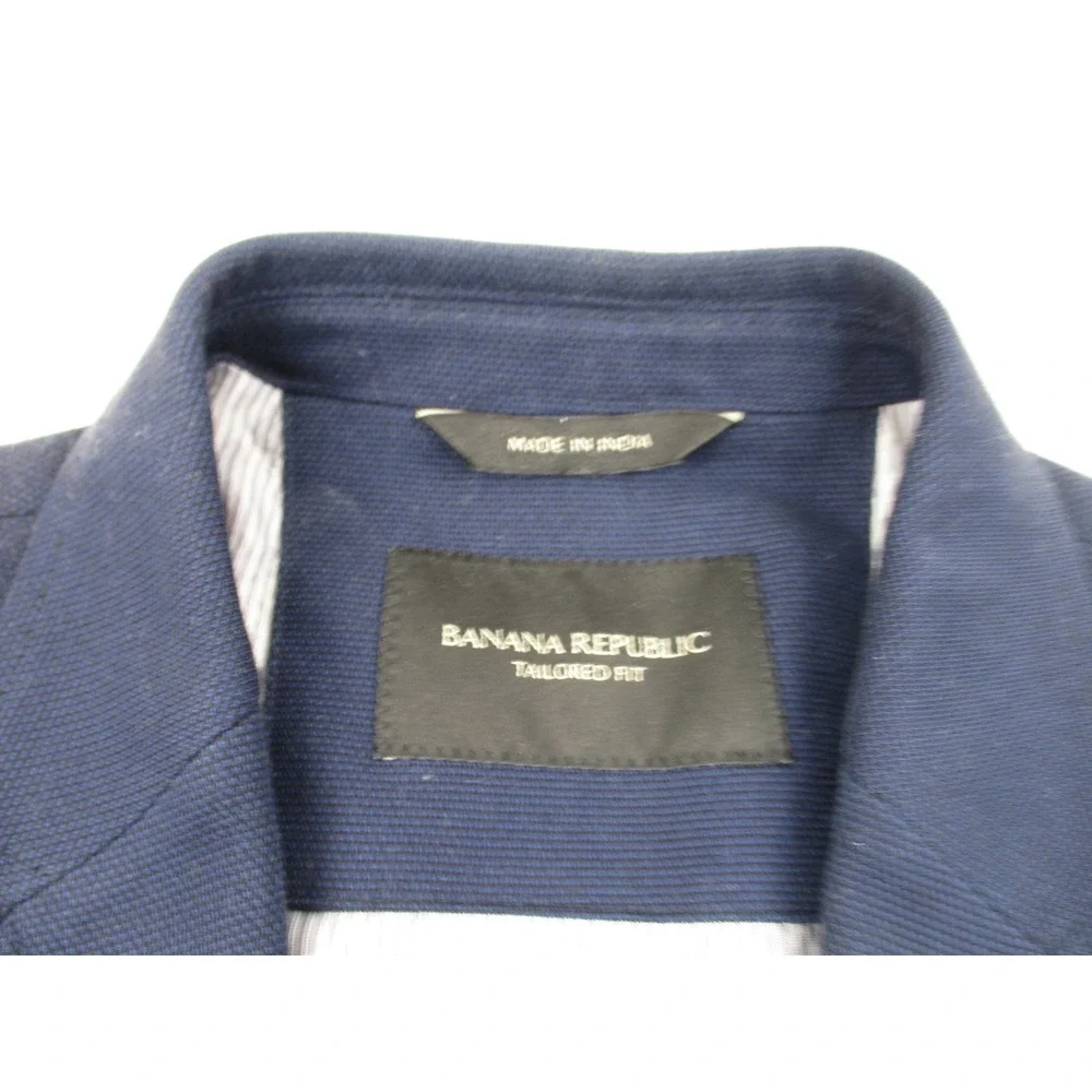 Banana Republic Blazer Mens 42R Navy Blue Tailored Fit 2-Button Sport Coat